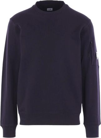 C.P. Company Blauwe Crew Neck Sweater met Zak - Heren - Sweatshirts - Blauw - XL - Hoodies & sweatvesten