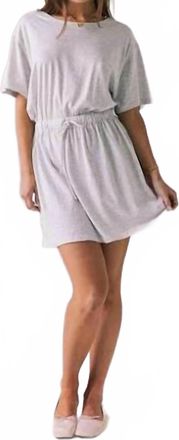 Chaser Dixie Mini Dress In Light Heather Grey