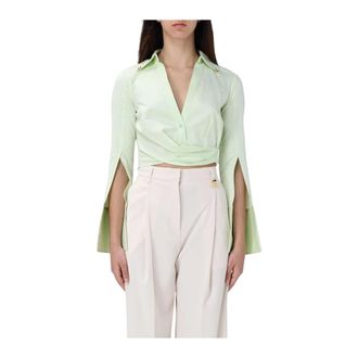 Elisabetta Franchi Dames, Blouses & Shirts, Groen, Maat: XS