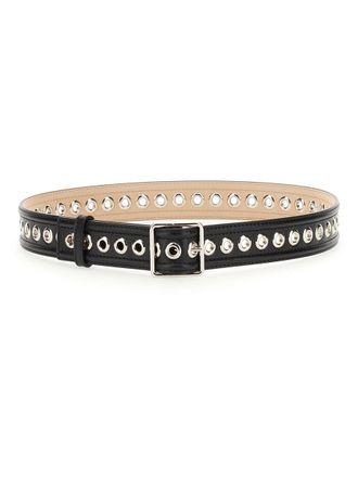Alexander McQueen Eyelet Belt - Black