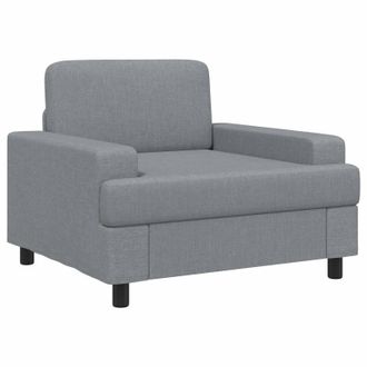 vidaXL Sill&oacute;n Gris Claro Tela Vidaxl