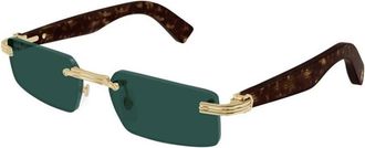 Cartier Premi&egrave;re Zonnebril - Heren - Zonnebrillen - Geel - 55 MM - Nylon - Accessoires