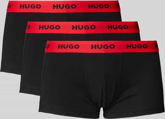 HUGO BOSS Trunks mit Label-Details im 3er-Pack in Black, Größe XXL
