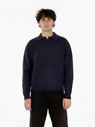 Aspesi Polo in maglia navy