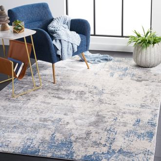 Safavieh Invista Machine Made Area Rug, Grey / Blue Contemporary Style Easy Care