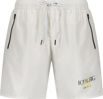 Iceberg Badmode, Heren, Wit, 2Xl, Polyester, Beachbroek