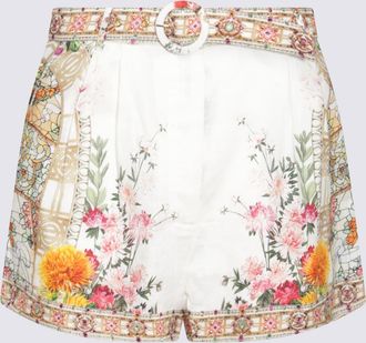 Camilla White Silk Shorts