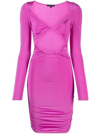 Patrizia Pepe knot-detail stretch-jersey dress - women - Elastane/Polyamide - II - Purple