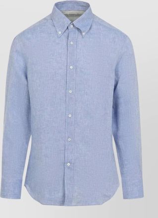 Brunello Cucinelli linen shirt button down collar long sleeves