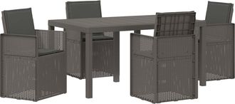 vidaXL Conjunto De Comedor De Jard&iacute;n 5 Uds. Gris Claro Y Antracita Pp Vidaxl