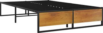 vidaXL Estructura De Cama Sin Colch&oacute;n Metal Negro 120x200 Cm Vidaxl