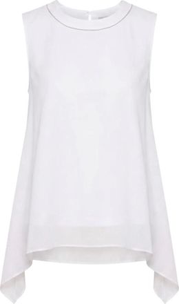 PESERICO Tops, Dames, Wit, XS, Sleeveless Tops