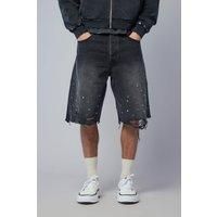 Askyurself Cross Pin Baggy Jeans Shorts