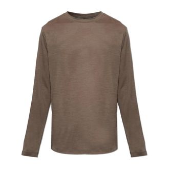 Sease T-shirt a Maniche Lunghe in Lana - - Tops - Uomo - Marrone - XL
