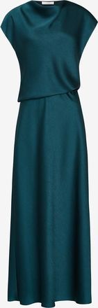 Vince Langes drapiertes Satinkleid mit Wasserfallausschnitt