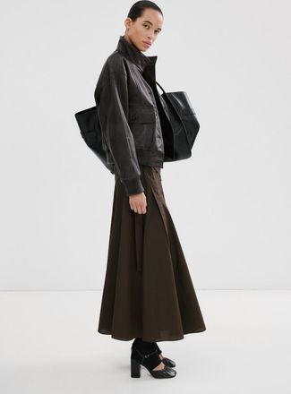 Mango Gonna svasata dettaglio foulard cioccolato - Donna - 36 - MANGO