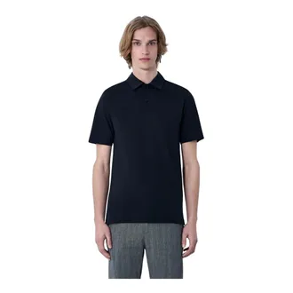 Dries Van Noten Polo Shirts, male, Black, Size: XL Helder Cotton Polo