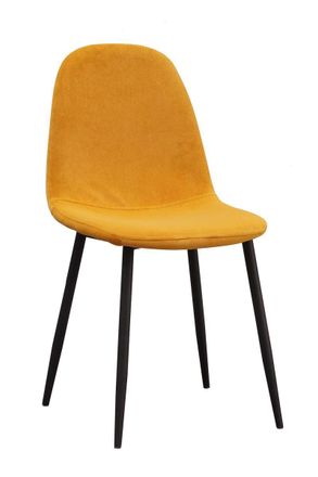 Regalos Miguel Sillas - Silla Teok Black Terciopelo - Amarillo