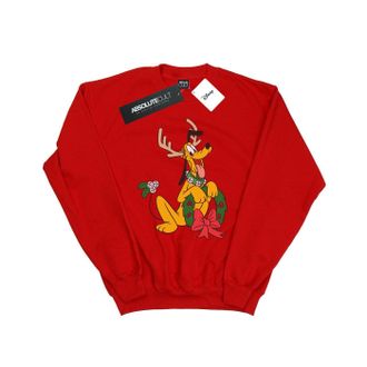 Disney Heren Pluto Kerstmis Rendier Sweatshirt (Rood)