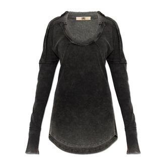 Charlotte Knowles Long Sleeve Tops, female, Gray, Size: XS Bellona Top