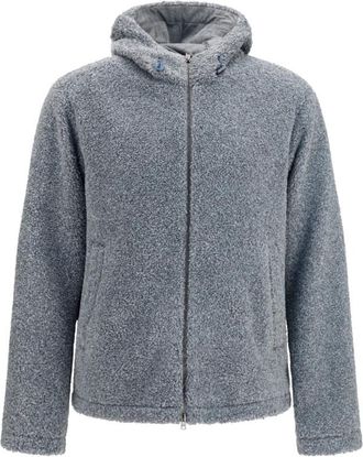 Herno Grey Textured Hood Jacket