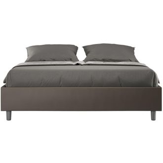 Itamoby Sommier Cama Doble Contenedor 160x190 Azelia M Color: Marr&oacute;n - Versi&oacute;n: Con Caja De Almacenaje