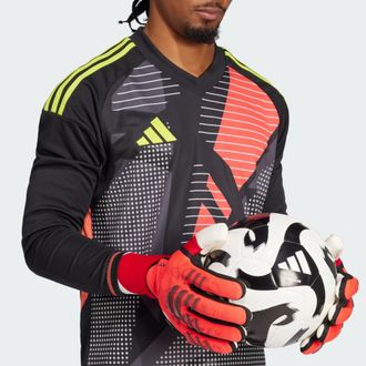 adidas adidas Performance Unisex Predator Pro Fingersave Goalkeeper Gloves - Red - Size 7 (Gloves)