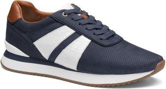 Johnston & Murphy Morgan Sneaker in Navy Nubuck/White Croc at Nordstrom, Size 11.5