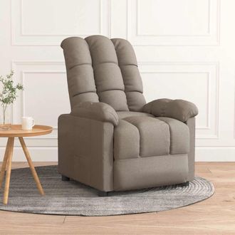 vidaXL Sill&oacute;n Reclinable De Tela Gris Taupe Vidaxl