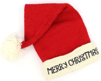 Loud Elephant Hand Knitted Wool Christmas Beanie Hat - Merry Christmas