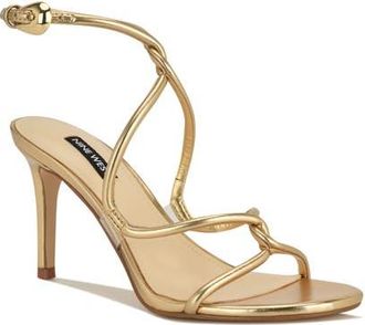 Nine West Emerila Ankle Strap Sandal in Gold at Nordstrom, Size 9.5