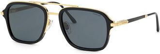 Chopard SCHG36 Polarized 300P Mens Sunglasses Black Size 55