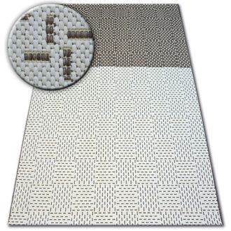 RugsX Rugsx - Alfombra De Cuerda Sisal Flat 48722/608 Bicolor Crema/marr&oacute;n Brown 200x290 Cm