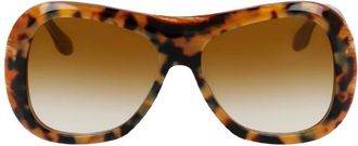 Victoria Beckham Acetate Faux Tortoise Shell Sunglasses