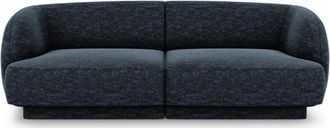 BLOOMINGLOFT 2-Sitzer Designsofa Miley - Chenille Dunkelblau