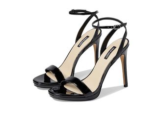 Nine West Loola Womens Sandals Black Patent : 11 M, Leather/Rubber