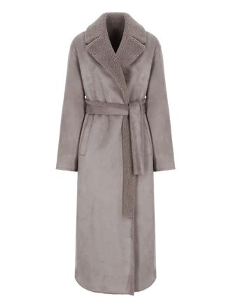 Betta Corradi peak-lapel belted coat - Grey