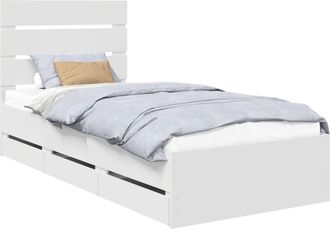 vidaXL Estructura De Cama Con Caj&oacute;n 100 X 200 Cm Madera Ingenieril Vidaxl