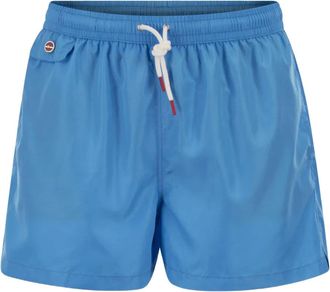 Kiton drawstring logo swim shorts - Blu