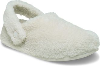 Crocs Classic Cozzzy Womens Stucco Slippers - White - Size UK 12