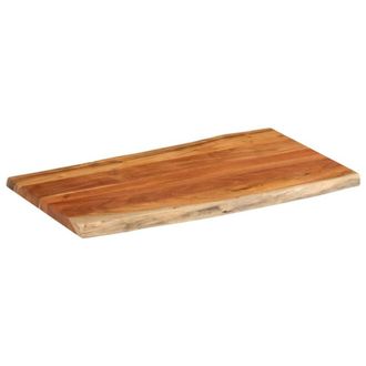 Berkfield Home Table Top 110x60x2.5 cm Rectangular&not;Solid Wood Acacia Live Edge in Brown
