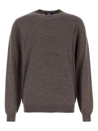Fedeli wool crew-neck sweater - men - Wool - 58 - Brown