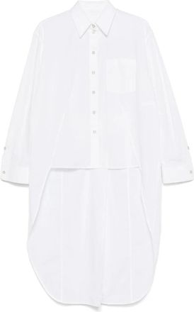 Helmut Lang Apex Tail Shirt - Dames - Overhemden - Wit - XS - Katoen - Overhemden