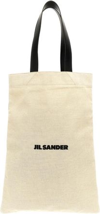 Jil Sander Flat Shopper - Dames - Shoppers - Wit - ONE Size - Katoen - Tassen