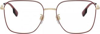 Burberry Square Metal Frame Eyeglasses - Purple
