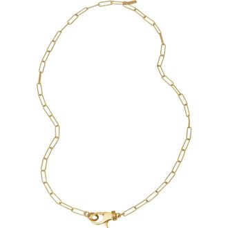 Adornia Paperclip Chain Lock Necklace in Gold at Nordstrom Rack