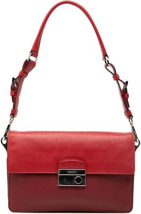 Prada Pre-owned Prada Bicolor Saffiano Sound Lock Shoulder Bag Ladies 1ONMTL5UZLIYUXSE