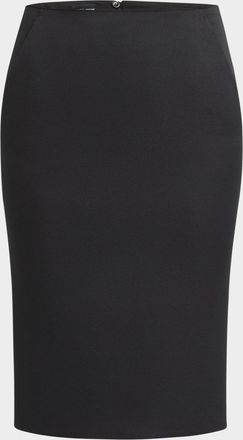 Giorgio Armani Techno Scuba Pencil Skirt