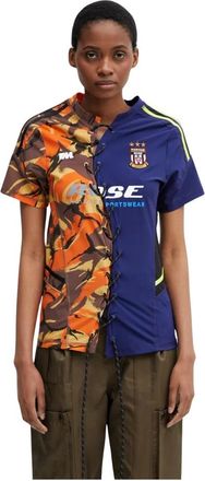 Martine Rose Voetbal T-shirt met veters - Dames - T-shirts - Veelkleurig - L - Tops