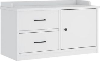 vidaXL Vidaxl - Hallway Bench sandnes White 87x40x50 cm Solid Wood Pine